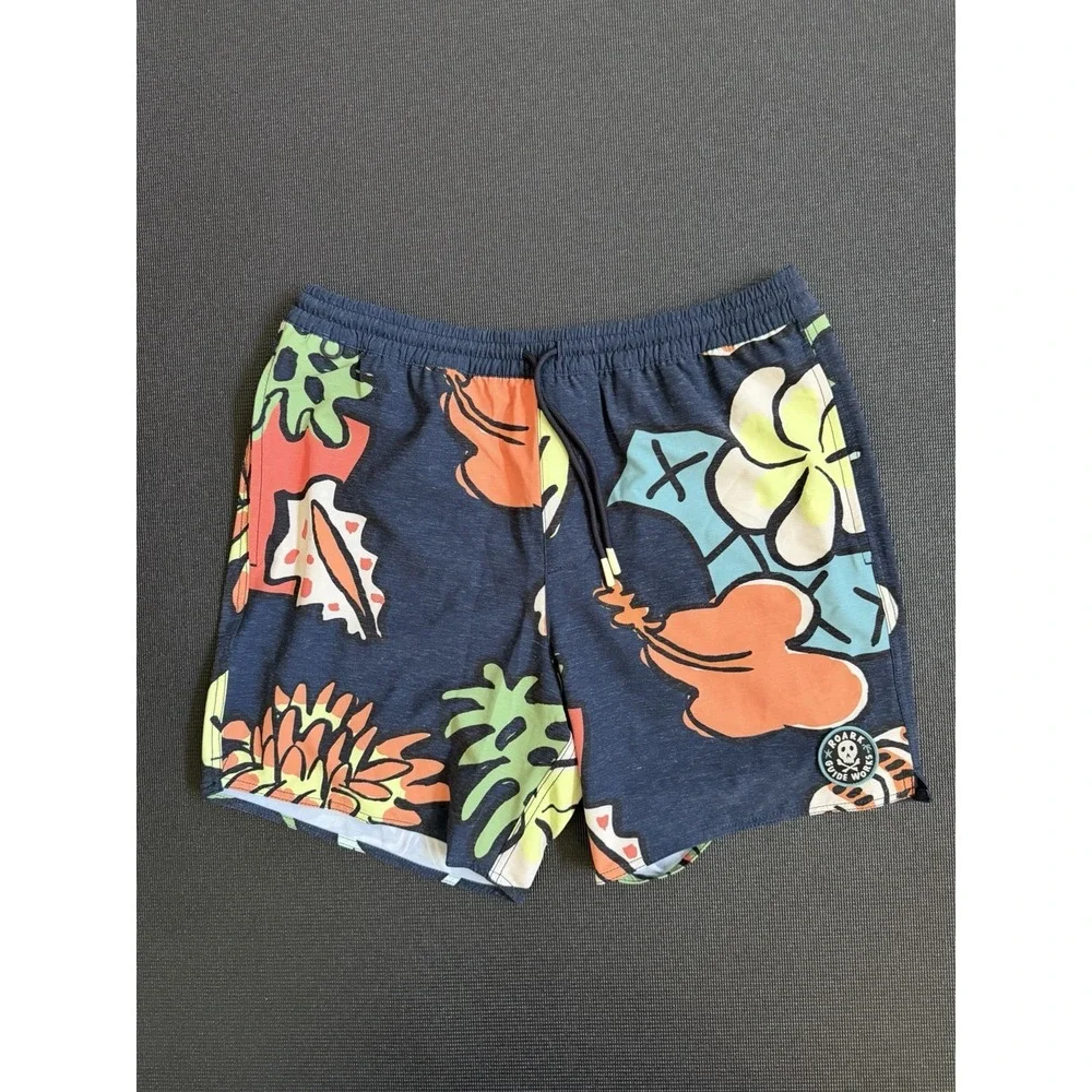 Roark Shorey Trunk Shell Cove Navy Mens M Shorts 6